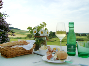 Frühstücken auf der Terrasse